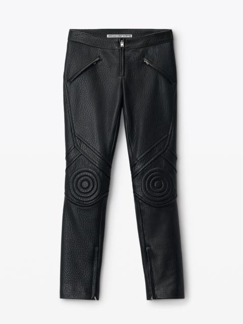 Alexander Wang moto slim-leg trouser in lambskin leather