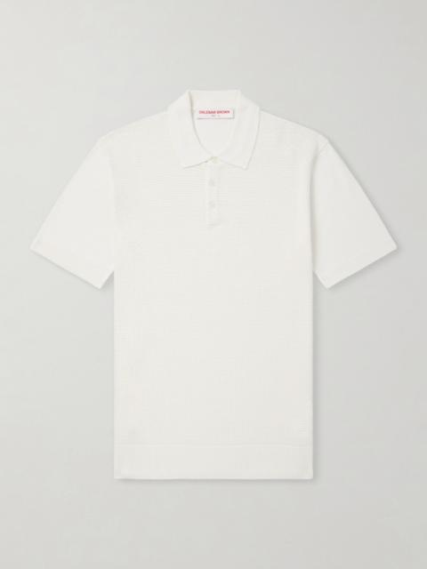 ORLEBAR BROWN Burnham Tie Stitch II Silk and Cotton-Blend Polo Shirt