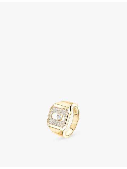 MESSIKA Move Joaillerie Pave 18ct Gold And 0.27ct Diamond Signet Ring
