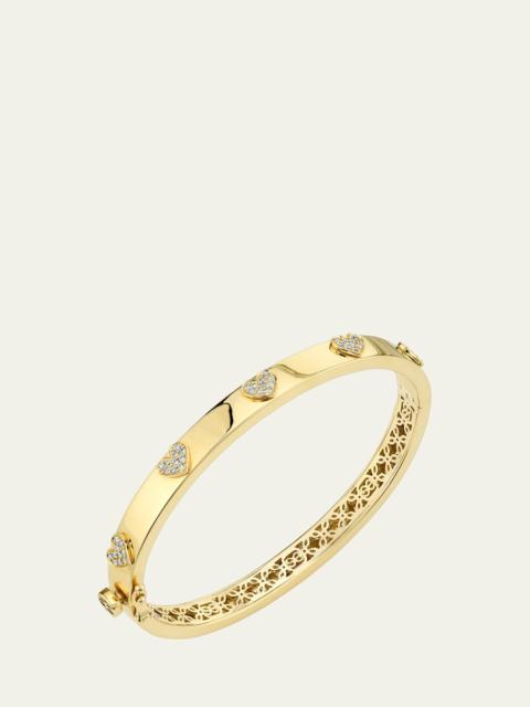 SYDNEY EVAN 14k Gold Heart Bangle