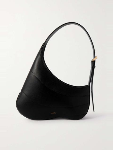 Djinn paneled leather shoulder bag