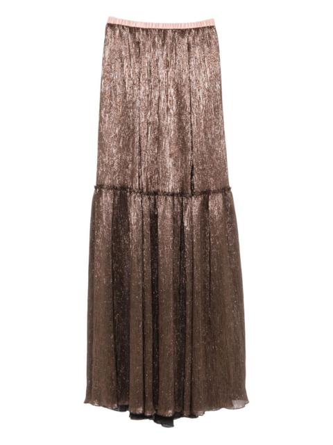 forte_forte metallic pleated skirt
