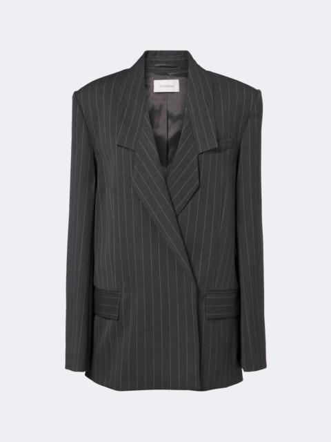 Sportmax Oversized pinstriped wool-blend blazer