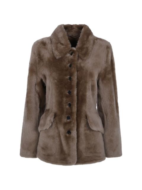 BY MALENE BIRGER shearling button-front jacket