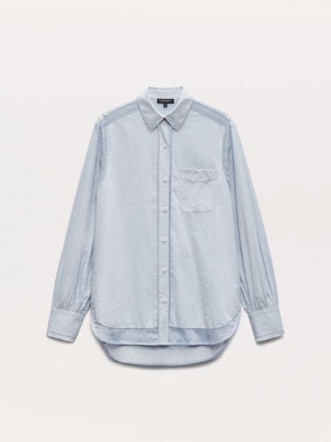 rag & bone Maxine Poplin-Organza Shirt