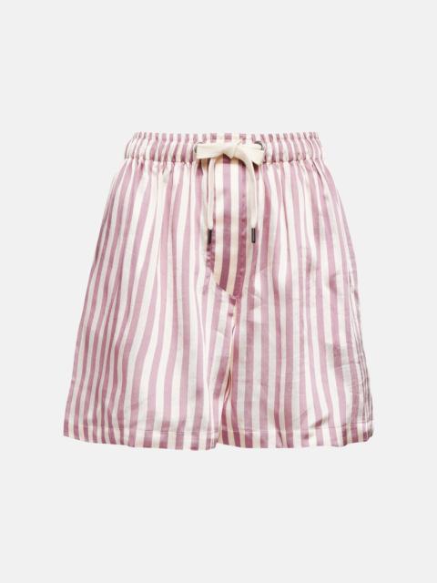 Brunello Cucinelli Striped twill shorts