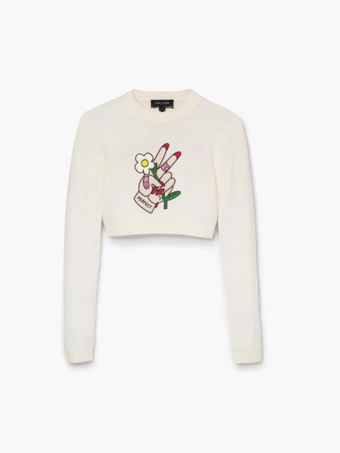 Marc Jacobs TATTOO PATCH CROP LONGSLEEVE