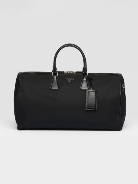 Prada Re-Nylon and brushed leather duffel bag
