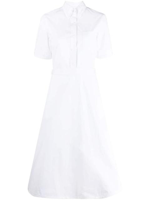 Thom Browne A-line cotton short-sleeve shirt dress