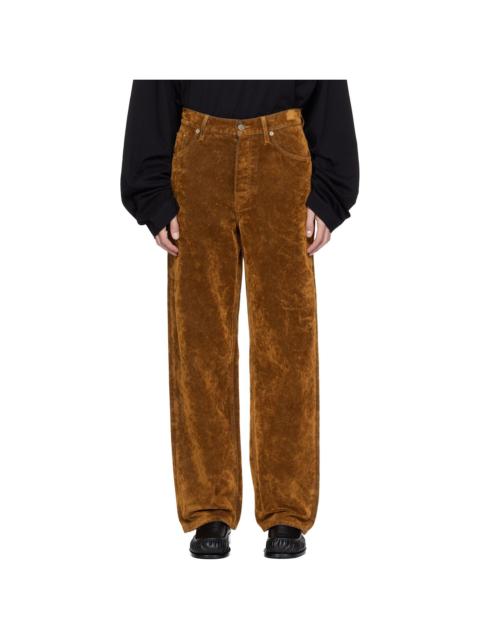 Dries Van Noten Tan Loose-Fit Jeans