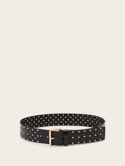 ALLSAINTS LENA LEATHER STUDDED BELT