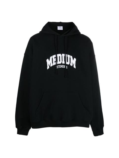 VETEMENTS embroidered logo graphic-detail hoodie