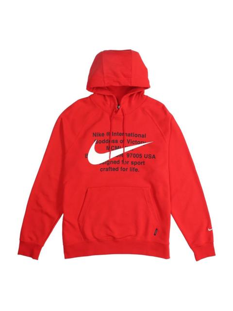 Men's Nike Sportswear Swoosh Large Printing Pullover Red CJ4864-657