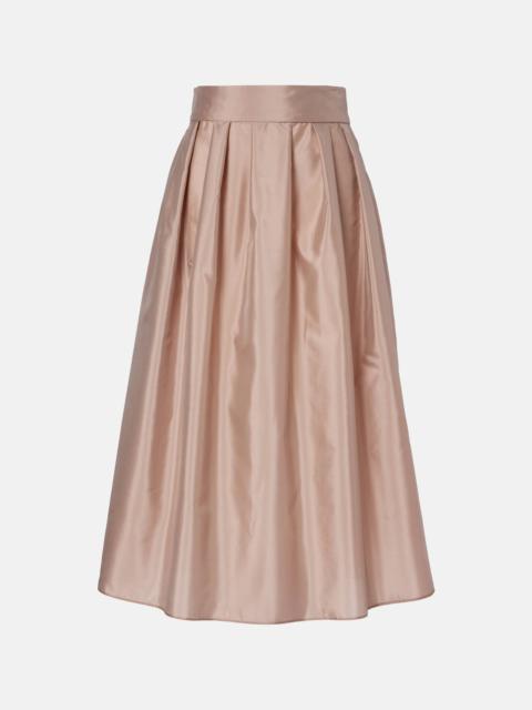 'S Max Mara Effetto pleated taffeta midi skirt