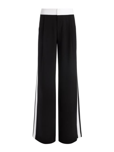 Alice + Olivia ERIC MID RISE PANT WITH TUX STRIPE