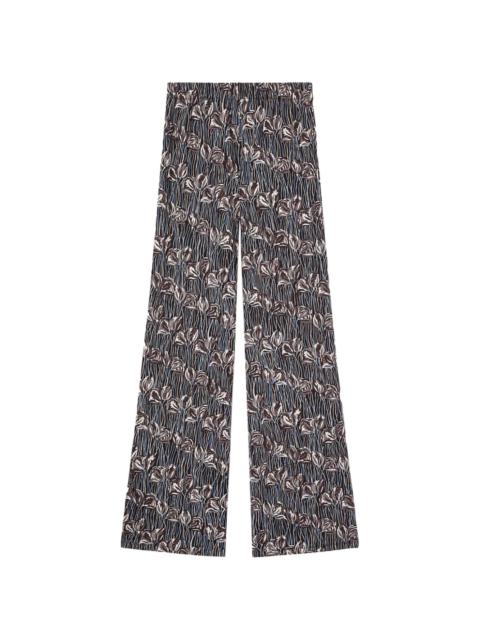 PUCCI floral print straight-legged trousers