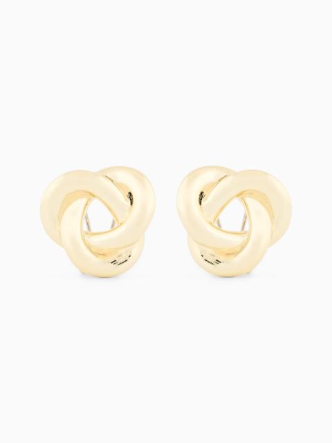 EMPORIO ARMANI GOLD-TONE BRASS STUD EARRINGS