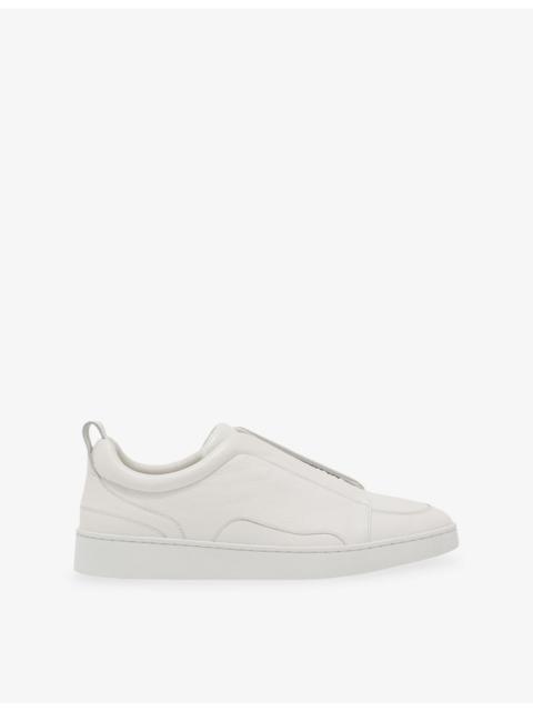 REISS Henry Elasticated Leather Trainers