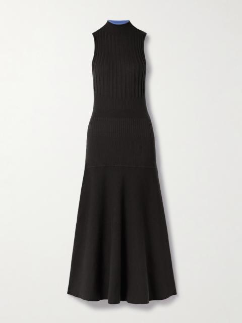 Proenza Schouler Ezme Paneled Knitted Midi Dress