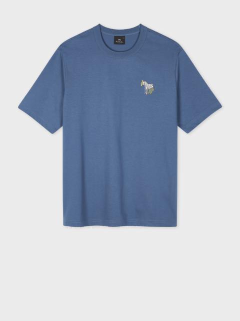 Paul Smith Blue '3D Zebra' Print T-Shirt