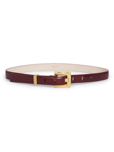 Balmain Women's Anthem Leather Belt - Aubergine