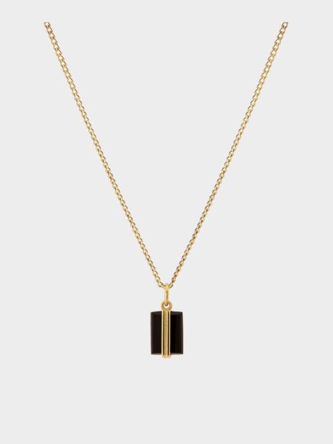 Miansai Miansai Gold Onyx Pendant Necklace