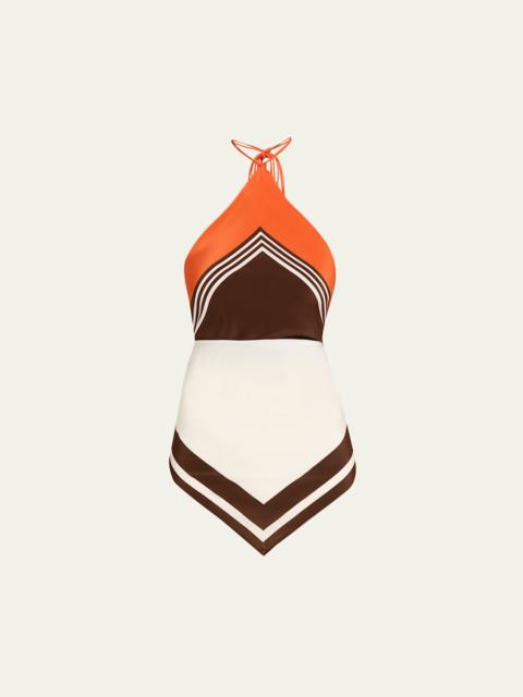 SIR. Destino Silk Scarf Top