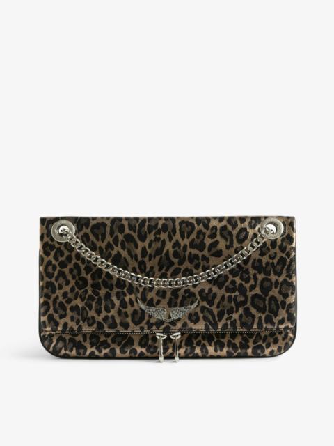 Zadig & Voltaire Rock II Metal Leopard Clutch