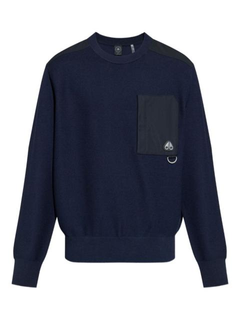 MOOSE KNUCKLES pocket-detail panelled sweater