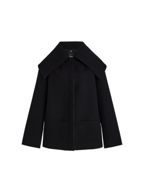 BEVZA Kozhukh Cashmere-Wool Short Coat black