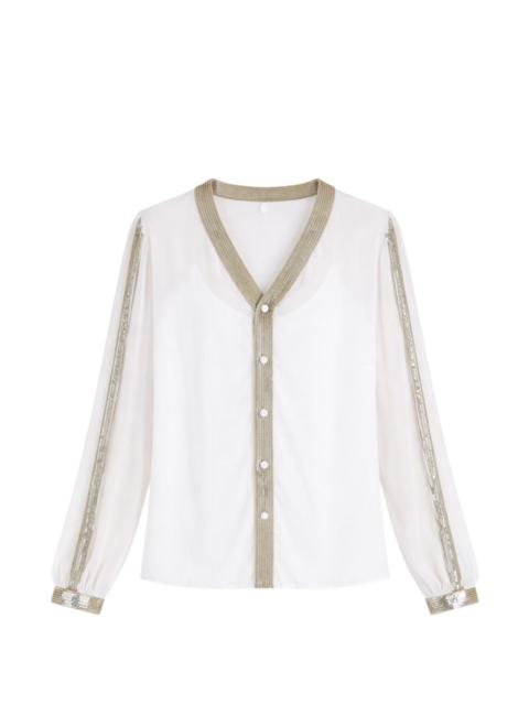 Temperley London Filigree sequin-embellished shirt
