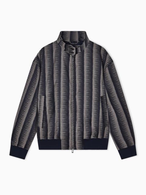 EMPORIO ARMANI COTTON AND POLYESTER BLOUSON