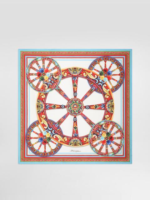 Dolce & Gabbana 70x70 carretto-print silk twill scarf