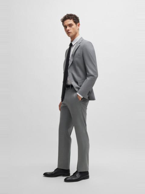 BOSS SLIM-FIT SUIT IN PATTERNED STRETCH WOOL