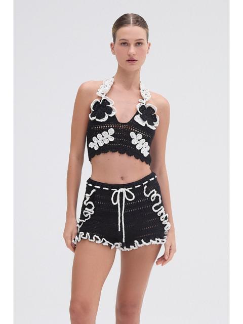 PatBO POPPY CROCHET FLOWER SHORT