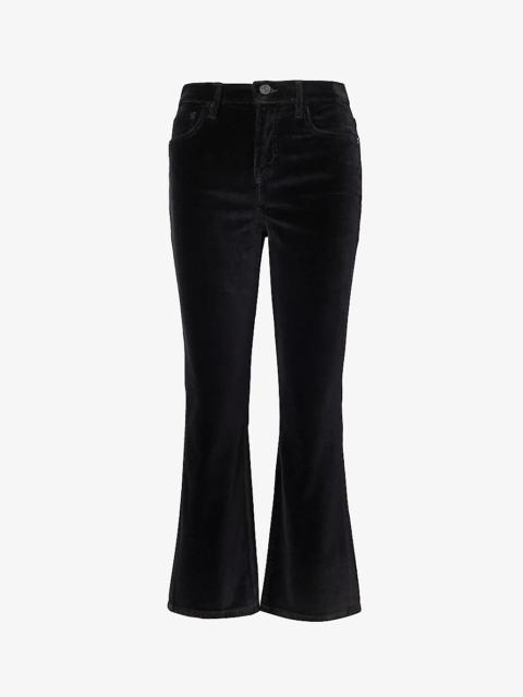 F Le Crop Mini Boot velvet stretch-denim jeans