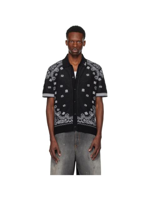 AMIRI Black Bandana Polo