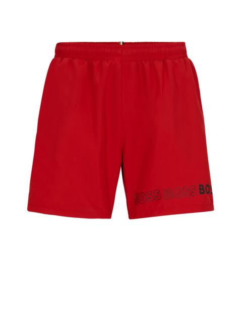 BOSS SWIM SHORTS WITH REPEAT LOGOS