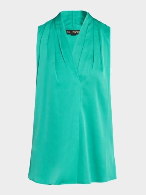 KOBI HALPERIN Mila Silk-Stretch Sleeveless Top