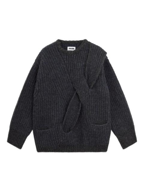 MAGLIANO overlapped rib sweater