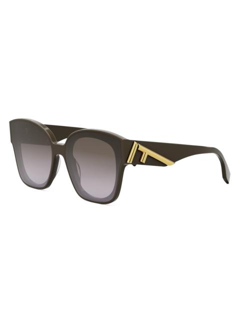 FENDI Women's Fendi First 63MM Square Sunglasses - Dark Brown Gradient