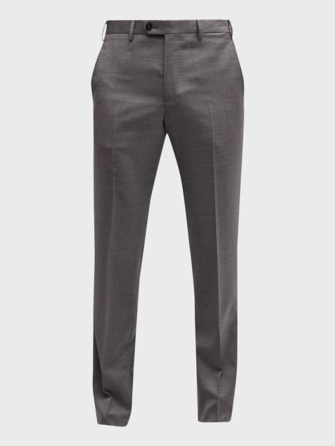 GIORGIO ARMANI Men's Solid Wool Trousers