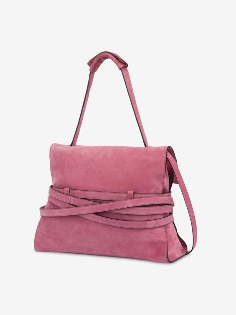 Moschino MOSCHINO TIE ME BAG IN SUEDE MEDIUM