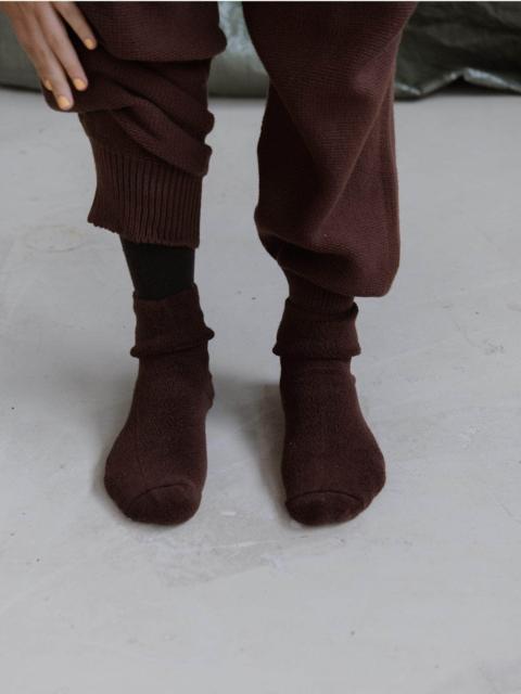 BASERANGE Buckle Overankle Socks - Textured Organic Cotton