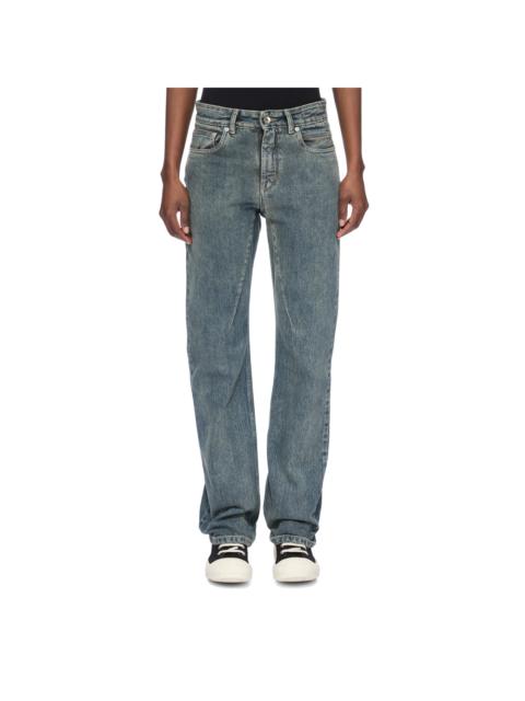 Rick Owens DRKSHDW FOG CUT JEANS (MINERAL INDIGO)