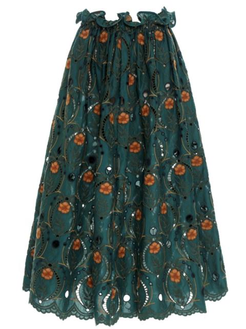 Agua by Agua Bendita Regina embroidered-design skirt