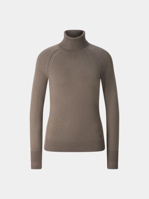 BOGNER Vaiana pure new wool cashmere sweater in Dark brown