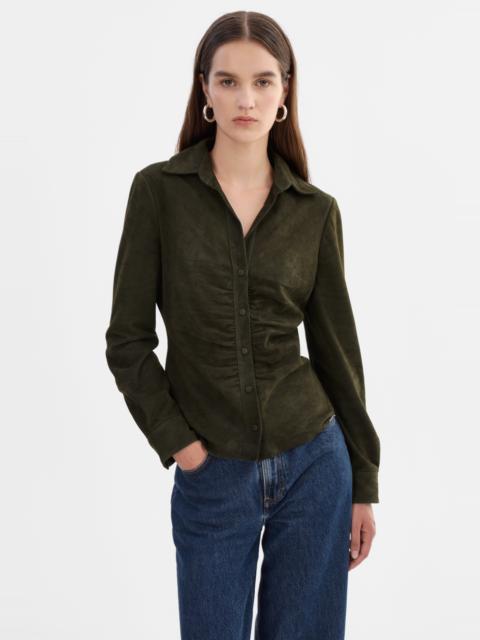 LAMARQUE HUDA S | Ruched Leather Shirt
