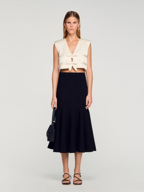 Sandro MIDI RUFFLED SKIRT