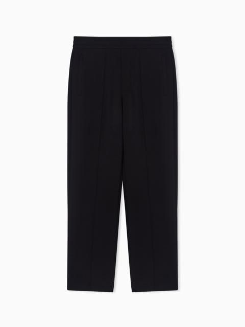 EMPORIO ARMANI STRETCH DOUBLE JERSEY TROUSERS
